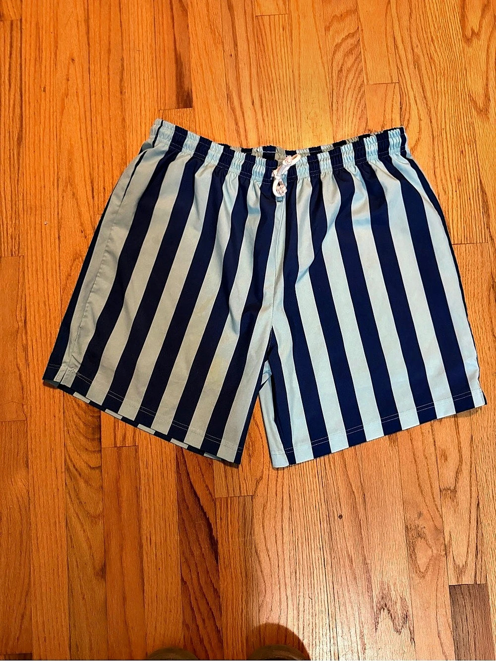 Men's Striped Swim Trunks in Blue & Green Like New